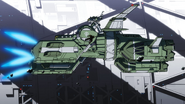 The Sodon igniting retro thrusters (The Red Gundam)