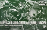 HGGTO 1/144 RGM-79SC GM Sniper Custom (with Missile Launcher) (P-Bandai exclusive; 2019): box art