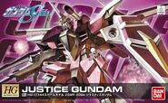 HG 1/144 ZGMF-X09A Justice Gundam (2012): box art (Remaster)