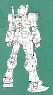 Re-illustration by Kyoshi Takigawa: rear view ("Master Archive Mobile Suit RX-78 Gundam", GA Graphic; 2011)