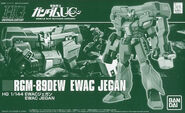 1/144 HGUC "RGM-89DEW EWAC Jegan" (P-Bandai exclusive; 2018): box art