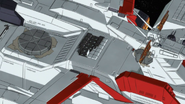 Nahael Argama (Gundam UC): close-up of Missile Launchers (center)