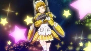 Holding Beam Machine Gun with both hands