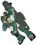 Gundam Leopard equipped with underwater "S-1" attachment