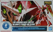 RG 1/144 GNT-0000 00 Qan[T] [Trans-Am Clear] (The Gundam Base Tokyo exclusive; 2020): box art