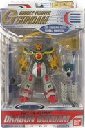 Mobile Suit in Action (MSiA / MIA) "GF13-011NC Dragon Gundam" (Asian release; 2002): package front view.