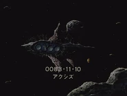 Moussa attached to the front-right side of Axis (0083 Stardust Memory)