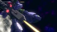 Gato's Rick Dom fires Beam Bazooka (Mobile Suit Gundam Side Story: Missing Link)