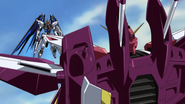 Close up of Fatum-00's M9M9 "Cervus" Turret Machine Guns & GAU5 "Volucris" Machine Guns (Athrun, HD Remaster)