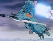 Jet Pack-equipped Hygogg fires hand missile in mid air