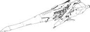 AMA-100 Zoon Top View Weapons Deployed Lineart