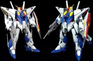 Product sample comparison of Robot Damashii "Ka. Signature" RX-105 Ξ Gundam figures: Original 2013 release (left) and 2016 Marking Plus Ver. (right)