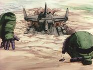 Entrenched and waiting in ambush (from Mobile Suit Gundam: The 08th MS Team OVA)