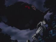 Flying over a Gundam Ground Type (08MST)