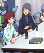 Miharu and Kai Shiden's cameo in Gundam Build Fighters episode 23