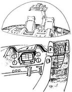 Line art: Cockpit (Mobile Suit Gundam).