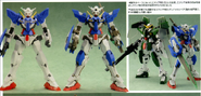 Custom built of GN-002RE Gundam Dynames Repair alongside the GN-001REIII Gundam Exia Repair III