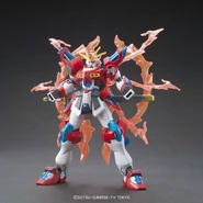HGBF 1/144 Kamiki Burning Gundam (Front, with flame effects)