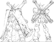 Crossbone Gundam X-2 lineart