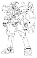 OZ-00MS3 Tallgeese III Front Lineart