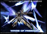 Strike Freedom deploying its Dragoon (art by Alphaleon)