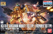 HGGTO 1/144 RCX-76-01 Guncannon Mobility Test Type/Firepower Test Type (2017) - Box art