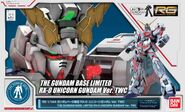 The Gundam Base Tokyo exclusive RG 1/144 RX-0 Unicorn Gundam Ver.TWC (The Gundam Base Tokyo exclusive; 2017): box art