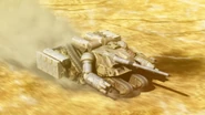 Ground Assault Type Guntank (Assault Gun Mode): side profile