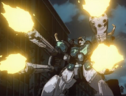 Firing Double Gatling Guns