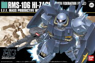 1/144 HGUC "RMS-106 Hi-Zack" [Earth Federation Force] (2005): box art