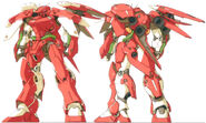 Front and rear linearts for GFF #0010 "AGX-04A1 Gerbera Tetra Custom".