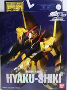 Extended Mobile Suit in Action (ExMSiA / EMIA) "MSN-100 Hyaku Shiki" (2006): package front view.