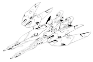 XXXG-00W0 Wing Gundam Zero Neo-Bird Mode Top View Lineart