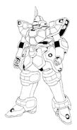 WMS-03 Maganac Rashid Kurama Custom - Lineart