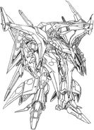 RX-104FF Penelope - Front View Lineart