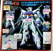 HG 1/144 Gundam AGE-FX Promo Pamplate featuring its Core Fighter