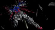 Shinn's Destiny was defeated by Athrun's ∞ Justice