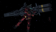 Magellan-class being protected by a pair of Light Cannons