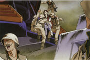 Christina Mackenzie being rescued from Gundam Alex's wreckage (MS Era)