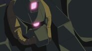 Zeon remnant's Desert Gelgoog: head close-up (from Gundam Unicorn OVA)