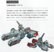 Pegasus profile and linearts (Mobile Suit Gundam G QuuuuuuX - Beginning - Pamphlet) [1]