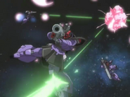 Hilda's unit being damaged (Mobile Suit Gundam SEED Destiny Final Plus: The Chosen Future)