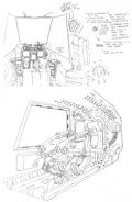 EFX-8 Type cockpit line art.