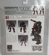 GFF #0036 "FA-78-1 Full Armor Gundam [Frame Model] / RX-78-2 Gundam Real Type 'Ver. Ka'" figure set (2007): package rear view