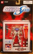 Mobile Suit in Action (MSiA / MIA) "GAT-X105 Strike Gundam (Active Mode)" (North American release; 2004): package front view.