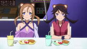 Kanari and Stea Eating