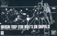 HGUC 1/144 RGM-79SP Lydo Wolf's GM Sniper II (P-Bandai exclusive; 2016): box art
