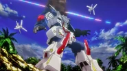 Cameo, with colors resembling the J-Ark from King of Braves GaoGaiGar (Gundam Build Fighters Try)