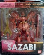 MSiA / MIA "MSN-04 Sazabi" (Asian re-issue with MS data card; 2004): package front view.