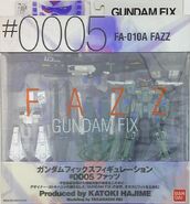 Gundam Fix Figuration (GFF) #0005 "FA-010A FAZZ" (2001): package front view